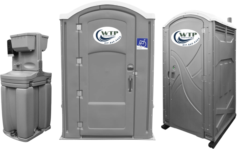 WTP Restrooms offers standard porta potty rentals, luxury flushable portable toilets, wheelchair accessible portable bathrooms, and freestanding handwashing stations
